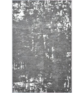 Eliana Home Baskılı, Yıkanabilir Kaymaz Taban Salon Halısı LNA1766 100x150 cm (Gri)