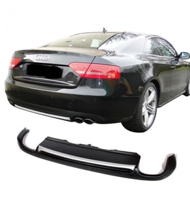 Audi A5 8P3 Coupe-Sportback 2008 - 2011 Arka Tampon Eki - Difüzör (Plastik) (Standart)