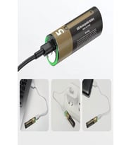 USB Type-C Şarjlı AA Pil 1.5V 1000+ Kez Şarj Edilebilir Lityum Kalem Pil 2'li Paket