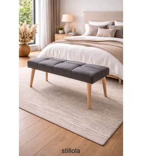 STİLLOLA Gürgen Ahşap Ayaklı Puf Bench