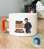 Kişiye Özel Karikatürlü Babaya Hediye Daddy Cool Lüks Fincan Babalar Günü Hediyesi