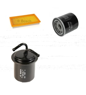 Bosch Filtre Bakım Seti Subaru Forester 2.5 Benzin 2006-2007 Hava + Yağ f. + Yakıt Filtre Bosch