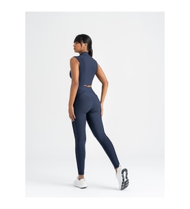 Sculpt Line Lacivert Dikiş Modelli Spor Tayt