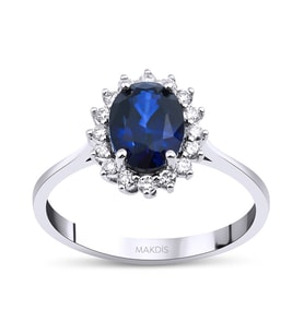 2.20 Karat Safir Pırlanta Yüzük