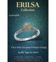 Sertifikalı Gece Sinir Gevşeme Frekans Yüzüğü – İyolit Taşı Ayarlamalı İnce Kasa Başak Balık Yengeç (Çok Renkli)