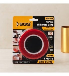 Akrilik Silikonize Çift Taraflı Bant (VHB) 15mm x 5yd