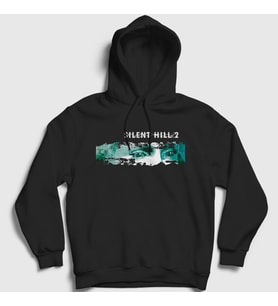 Presmono Unisex Siyah Cover Oyun Silent Hill 2 Kapüşonlu Sweatshirt 542257tt