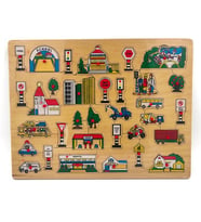 Ahşap Bultak Şehir Puzzle