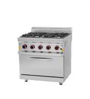 CSA Karacasan 900 Seri Doğalgazlı Dört Gözlü Kuzineli Ocak80x90x85Cm