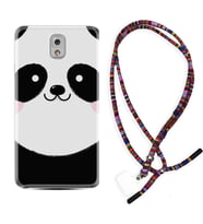 Samsung Note 3 4 5 8 9 20 Ultra 10 Lite Kılıf Boyun Asklı Rasta Silikon Sevimli Panda 1794