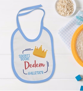 BK Kids Mavi Bebek Mama Önlüğü - Model 195