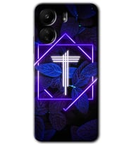 Xiaomi Redmi 13C Kılıf HD Desen Baskılı Kılıf - Dark Neon Yaprak T Harfi