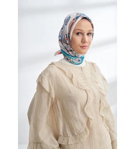 PREMIUM COLLECTION CROWN DESEN TWILL İPEK EŞARP - 4321-192