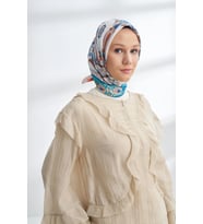 PREMIUM COLLECTION CROWN DESEN TWILL İPEK EŞARP - 4321-192