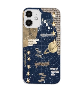 Iphone 12 Uyumlu Gezegen Aesthetic Tasarımlı Şeffaf Telefon Kılıfı