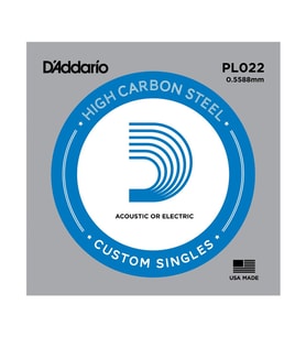 Daddario PL022 Elektro & Akustik Tek Tel 0.022 İnç - Çelik