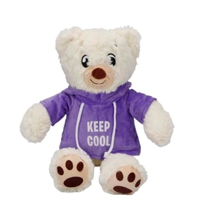 Mey İthalat® Kapşonlu Peluş Ayı 30 cm.