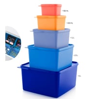 Tupperware Renkli Dikdörtgen Saklama Kabı  5 li Set ESC