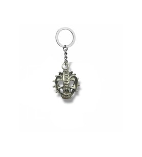 Miğferli Kuru Kafa Anahtarlık  Askeri Temalı Gotik Metal Unisex Aksesuar