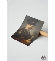 Rembrandt Kürklü Asilzade, Çerçevesiz Yüksek Kalite Duvar Afişi - Sanatsever Hediyesi