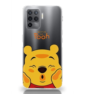 Oppo Reno 5 Lite Uyumlu Winnie The Pooh Desenli Şeffaf Telefon Kılıfı