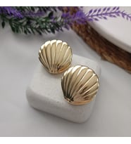 Lente Aksesuar Deniz Kabuğu Küpe (Gold)