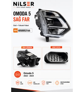 Chery Omoda 5 Far Sağ 2022-2024 Sisli Yüksek Paket