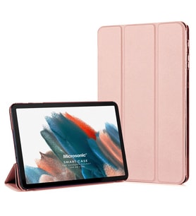 Microsonic Samsung Galaxy Tab A8 X200 Kılıf Slim Translucent Back Smart Cover Rose Gold