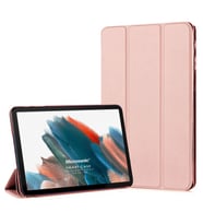 Microsonic Samsung Galaxy Tab A8 X200 Kılıf Slim Translucent Back Smart Cover Rose Gold