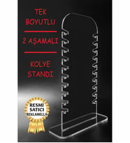 Model2 Dekoratif Şık Kolye Standı Takı Aksesuar Organizeri Pleksi Teşir Standı