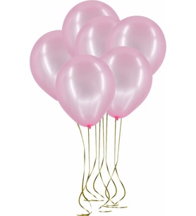 Pazariz  25'li Lateks Metalik Balon Pembe