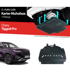 Chery Tiggo 8 Pro Çelik Karter Muhafaza Koruma 2022 2023 2024 2025 