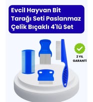 Evcil Hayvan Bakımı İçin Dayanıklı Ve Çok Amaçlı Tarak Seti (4 Parça)