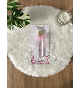 Pamuğum Atelier Pembe Zambak Detaylı İnci Tozu Karışımlı 10 ml Pembe Kolonyalı Düğün, Nikah, Nişan Hediyeliği (15-25-50-100-200 Adet)