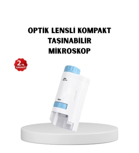 LED LED'li Mikroskop 80X–200X Zoom Eğitici Bilim Seti ve Taşınabilir