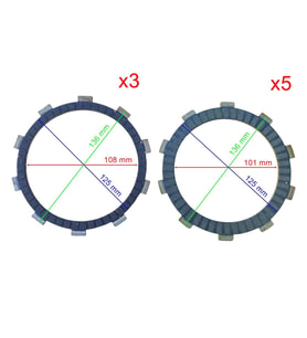 RKS SRK 550 Debriyaj Balatası Takımı 8Li Set