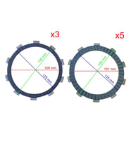 RKS SRK 550 Debriyaj Balatası Takımı 8Li Set