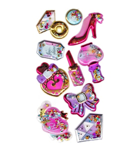 Sticker Kabartmalı Stiker Defter, Planlayıcı Etiket (pullu-801) - 17X9 cm - Elmas Ruj