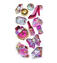 Sticker Kabartmalı Stiker Defter, Planlayıcı Etiket (pullu-801) - 17X9 cm - Elmas Ruj