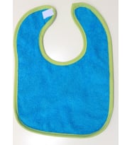 Ender Home Bebek Mama Önlüğü Bukle Su Geçirmez Havlu Pamuklu Bebek Önlüğü Turkuaz