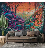 Grafitti Kanat Temalı Duvar Kağıdı