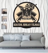Kişiye Özel Asker Temalı Ahşap Duvar Tablo