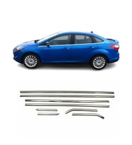 Ford Focus SEDAN Krom Cam Çıtası 2011-2017 Arası 8Prç Paslanmaz Çelik