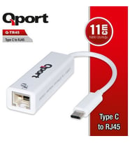 QPORT Q-TR45 Gigabit 1port Type-C Ethernet