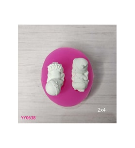 YY0638 Yüz Üstü Uyuyan Kız ve Erkek Bebek Silikon Kalıp