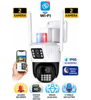 Okam Pro Okam-6015 Beyaz 6 Mp 3.5 İnç Dual Lens Wifi Ptz Kamera