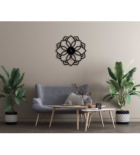 BK Home Dekoratif 45cm Ahşap Duvar Saati-24 (Beyaz)