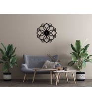 BK Home Dekoratif 45cm Ahşap Duvar Saati-24 (Beyaz)