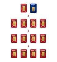 Nadir Gold 24 Ayar 15,5 Gram Külçe Altın (1 Adet 2,5 Gram Külçe Altın + 13 Adet 1 Gram Külçe Altın )