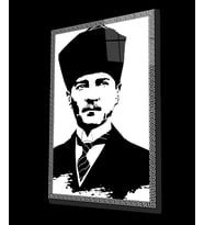 Atatürk Cam Tablo 4 mm Dayanıklı Temperli Cam